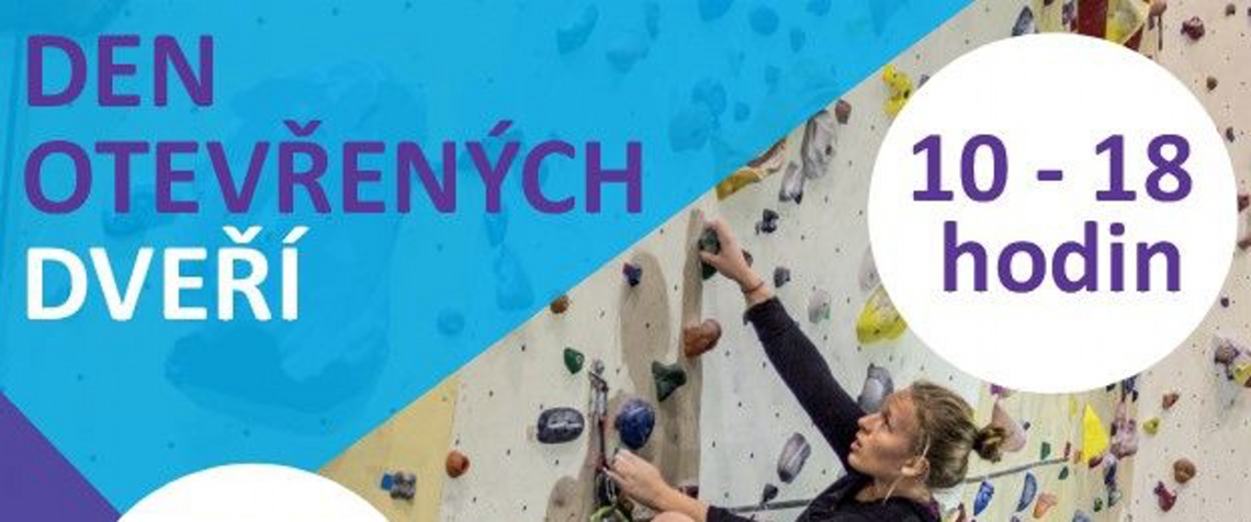Den otevřených dveří na lezecké stěně v Ruzyni