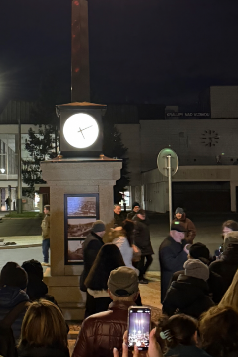 Historical clock in Kralupech nad Vltavou