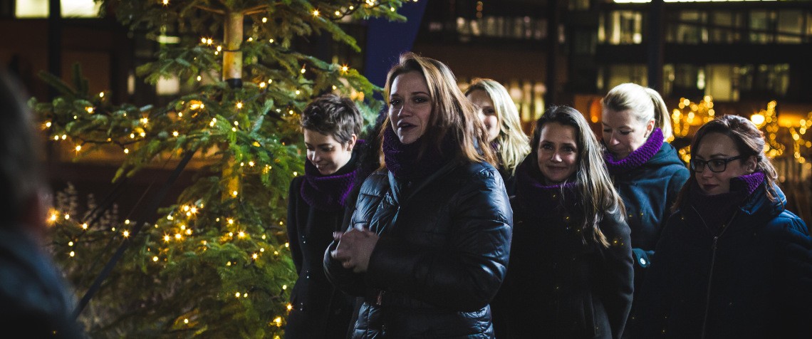 Christmas tree lighting ceremony, or Advent at Finep