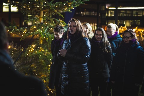 Christmas tree lighting ceremony, or Advent at Finep